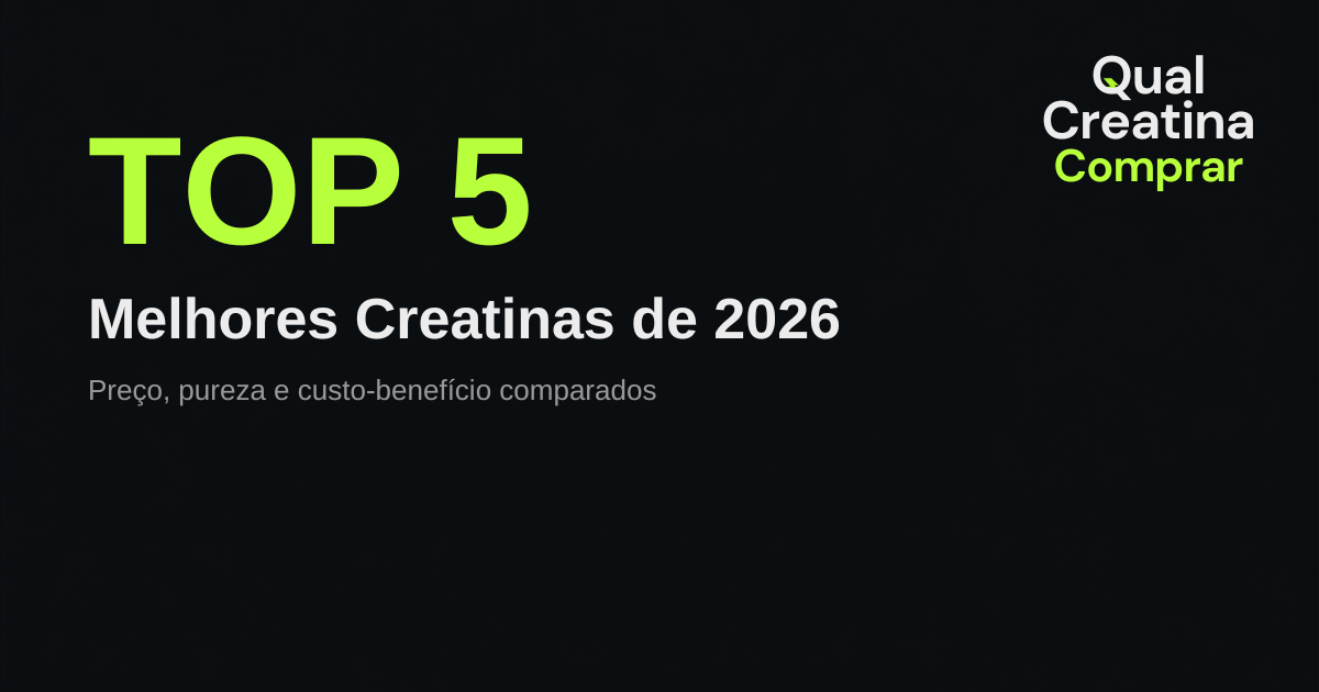 Top 5 melhores creatinas de 2026 - comparativo Qual Creatina Comprar